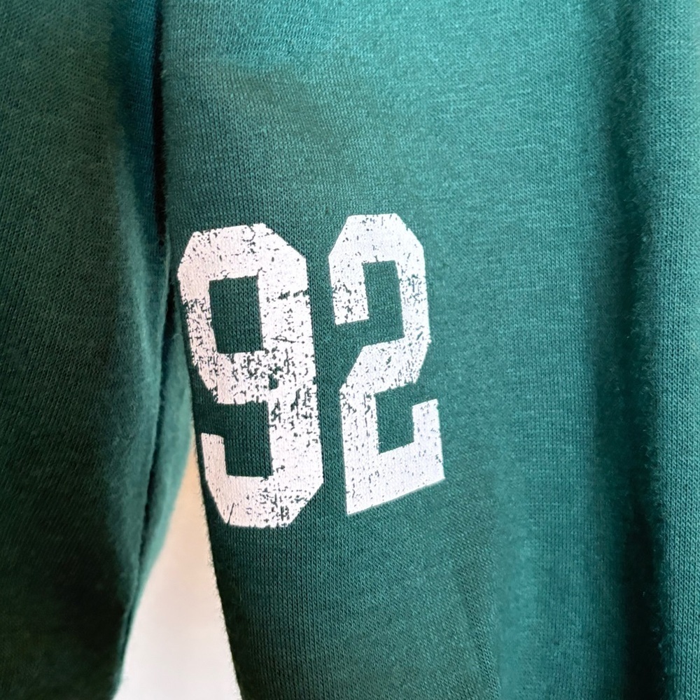 NWT Oak & Trellis Woman’s XS Green Oversized Long Sleeve Embroidered SweatShirt - Picture 7 of 11